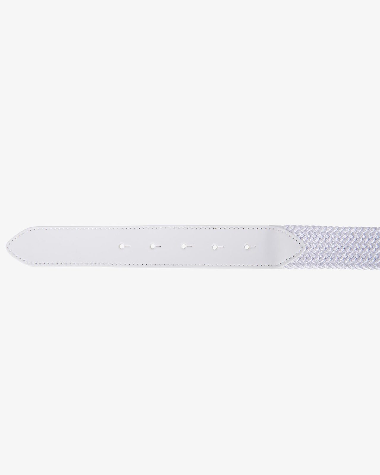 Leather elastic belt with logoed buckle
