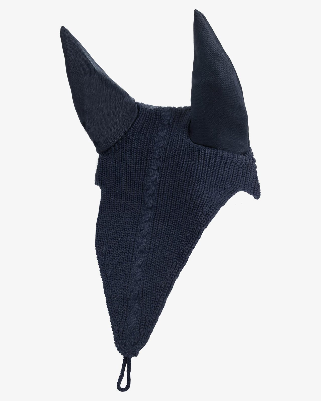 Meshing fly veil with drawstring at the noseband