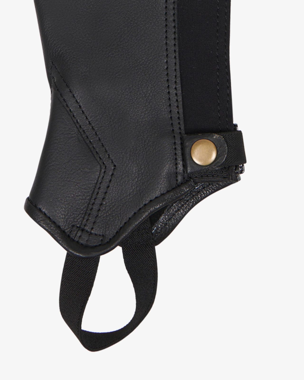 Ghette unisex in cuoio con cerniera posteriore
