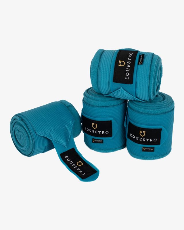 Breathable fleece bandages with elastic