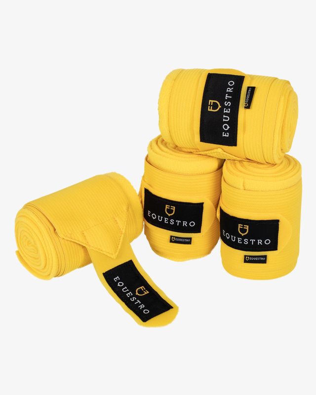 Breathable fleece bandages with elastic
