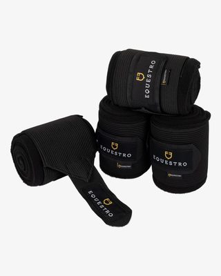 Breathable fleece bandages with elastic