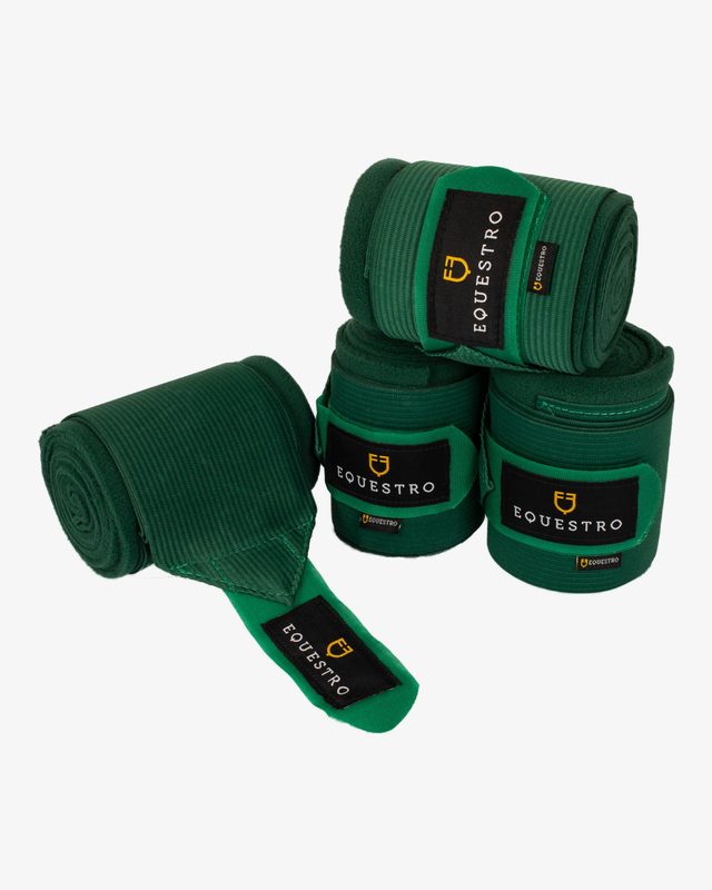 Breathable fleece bandages with elastic
