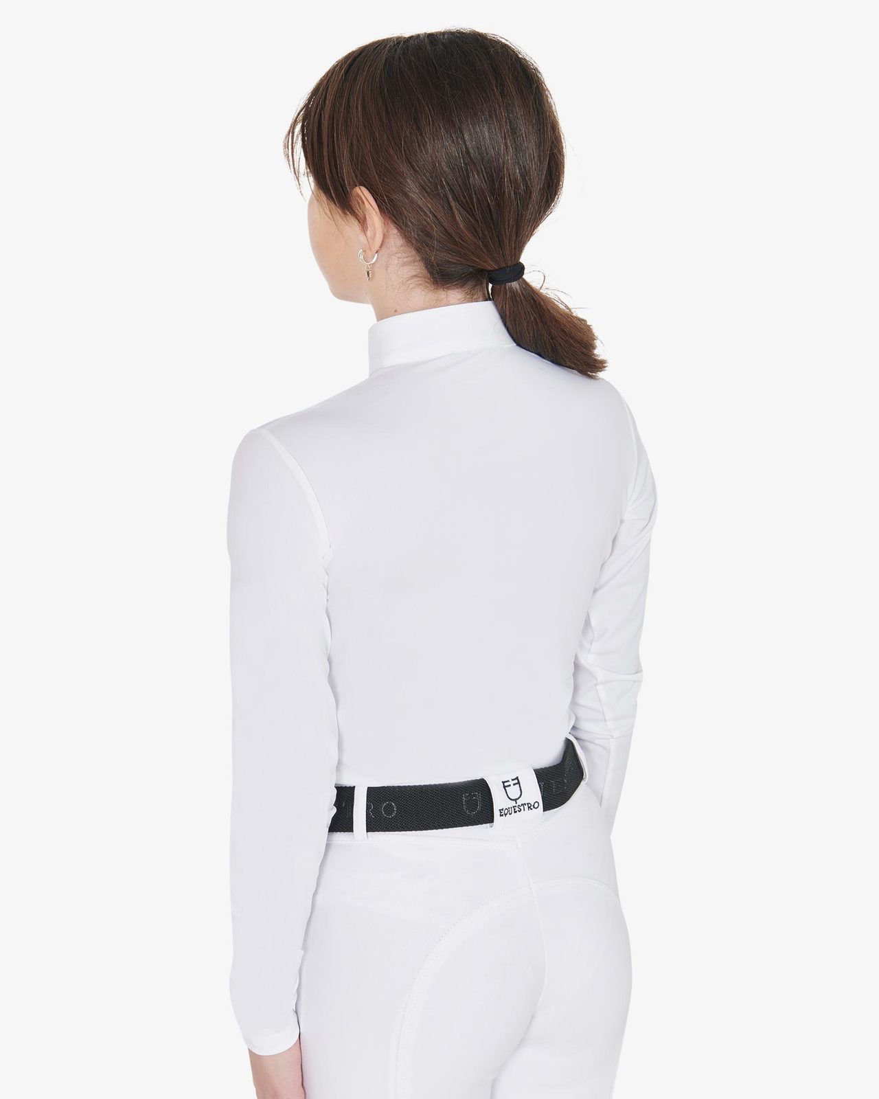 Polo bambina da concorso slim fit anti raggi UV