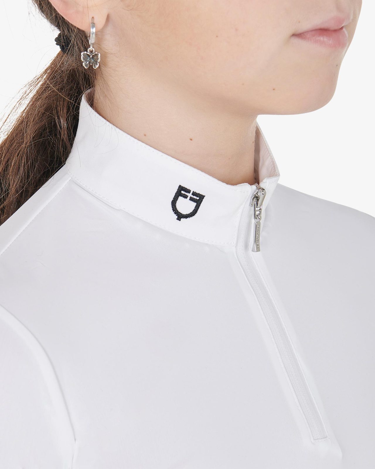 Polo bambina da concorso slim fit anti raggi UV