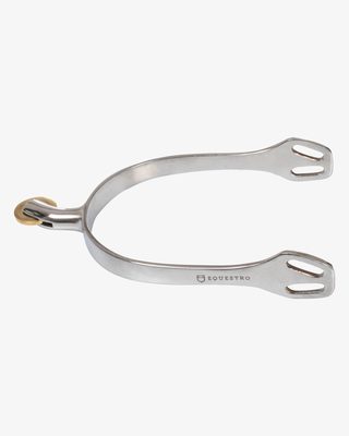 English spurs with horizontal brass rowel
