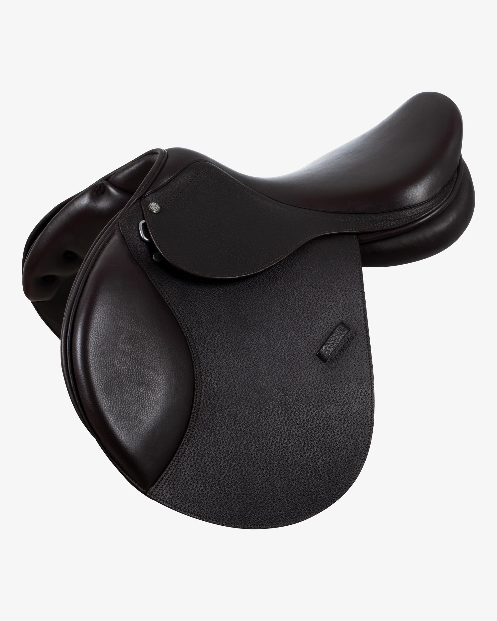 Jumping saddle hammered French leather