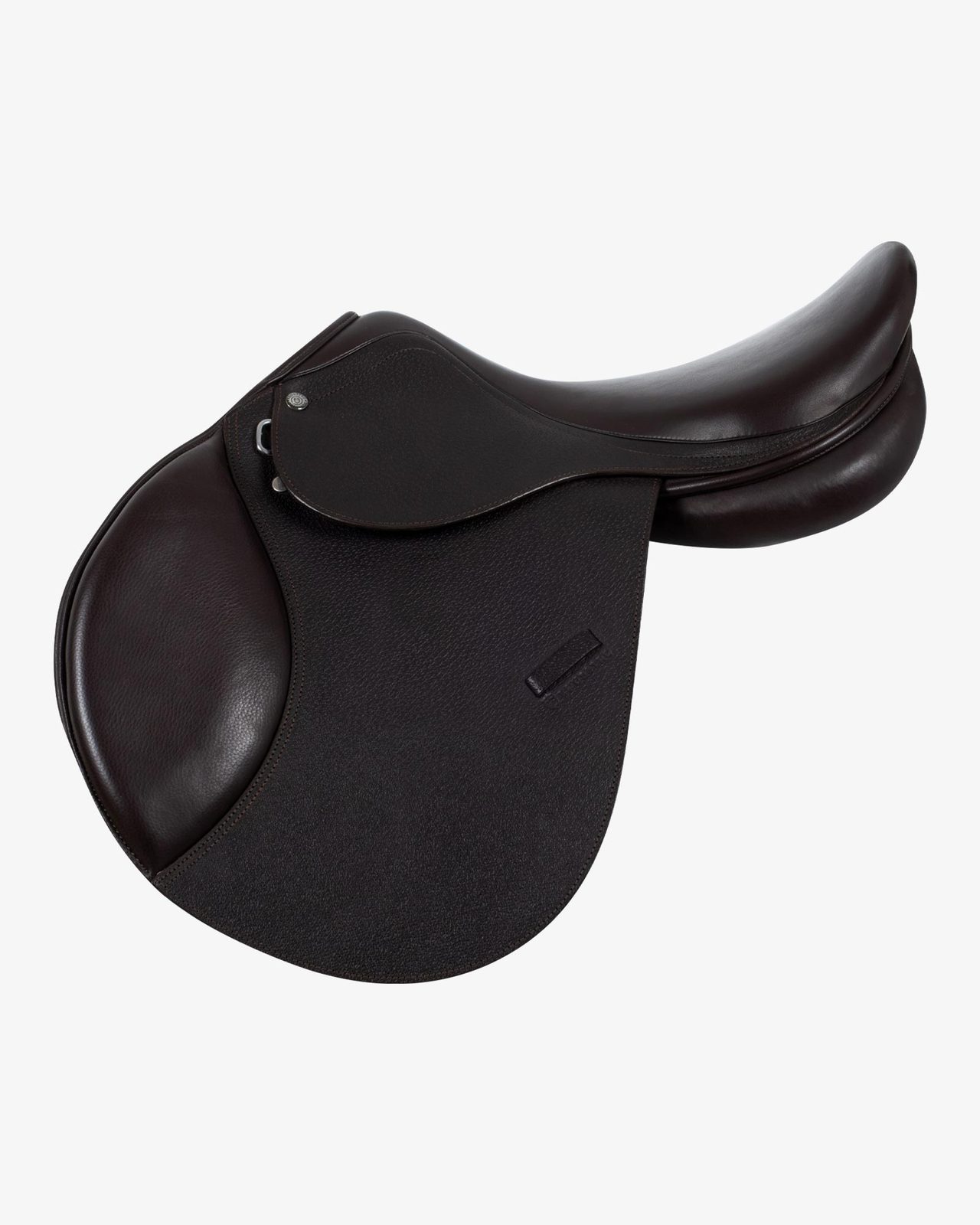 Jumping saddle hammered French leather