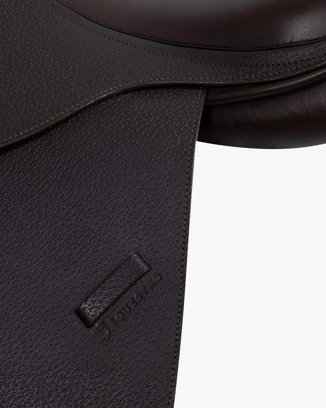 Jumping saddle hammered French leather