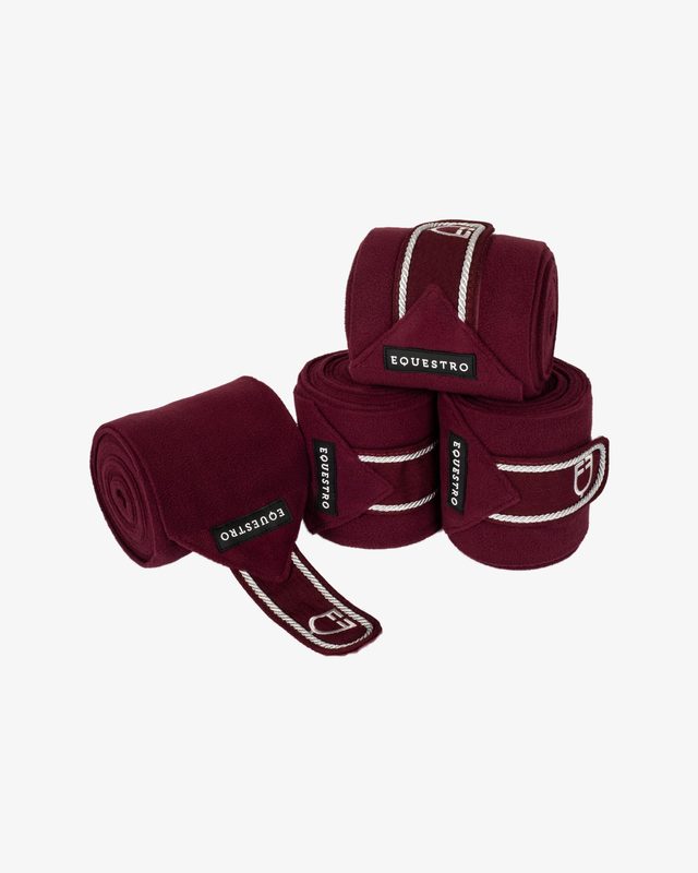 Fleece pony bandages with embroidered logo