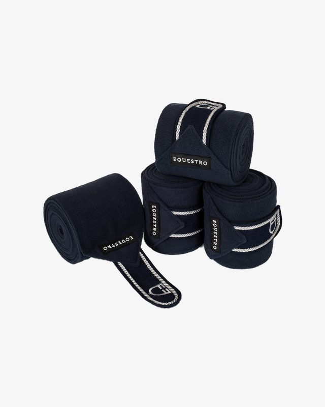 Fleece pony bandages with embroidered logo