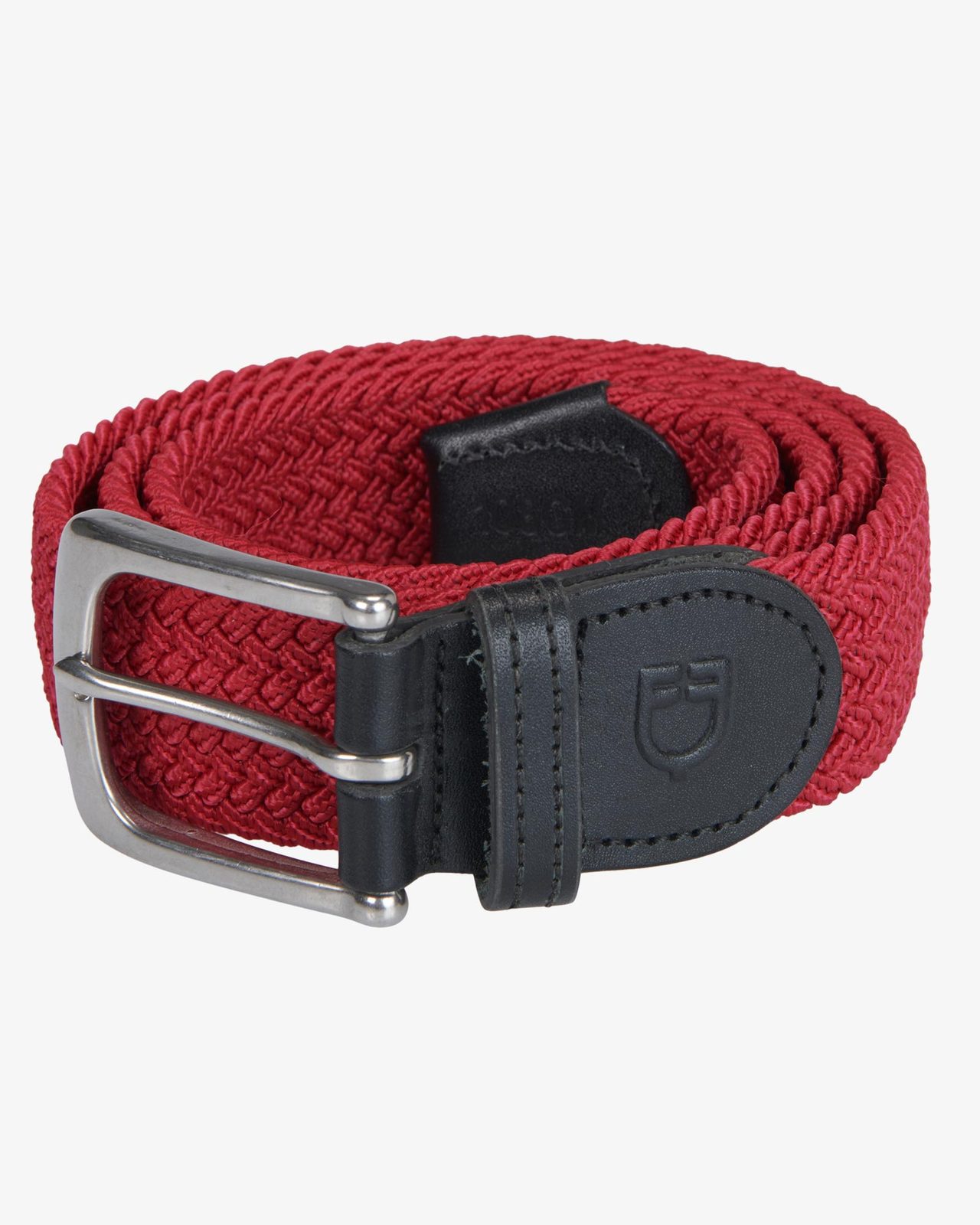 Elasticized belt crossed pattern