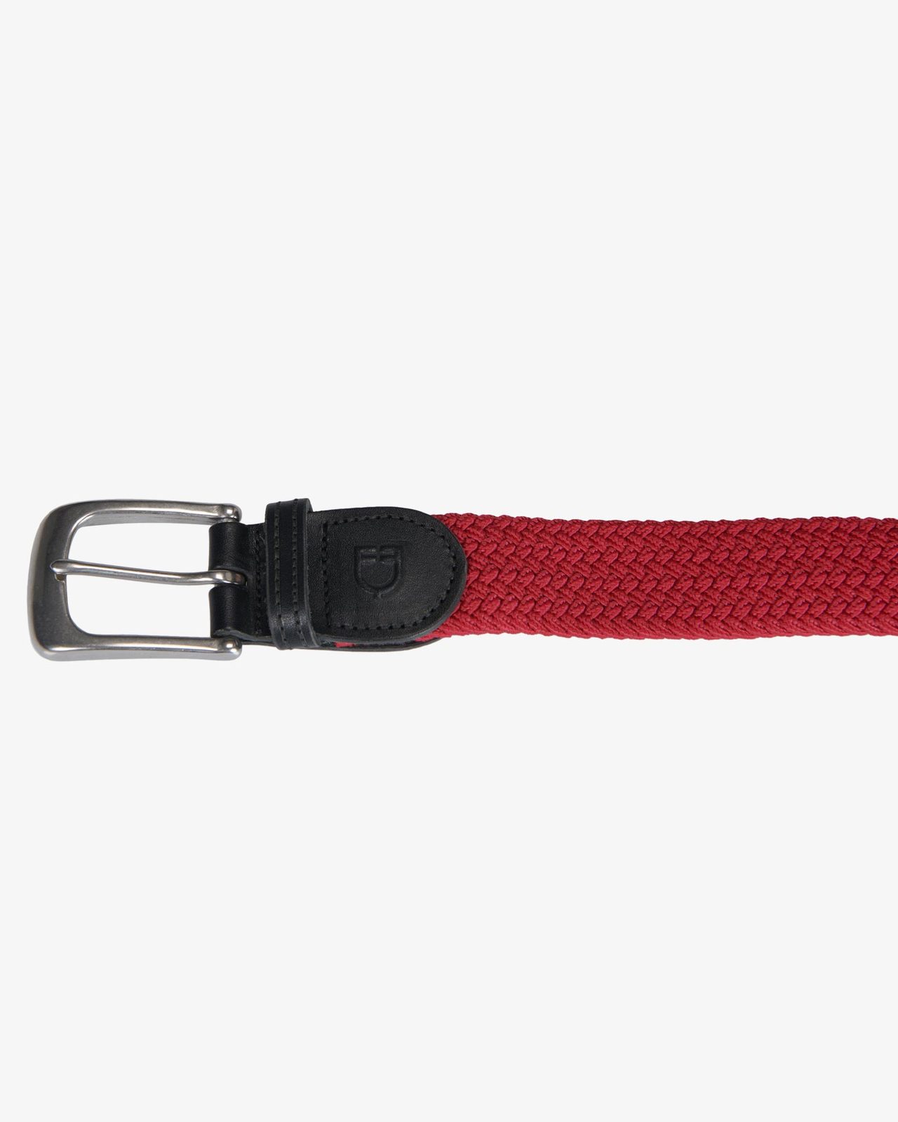 Elasticized belt crossed pattern