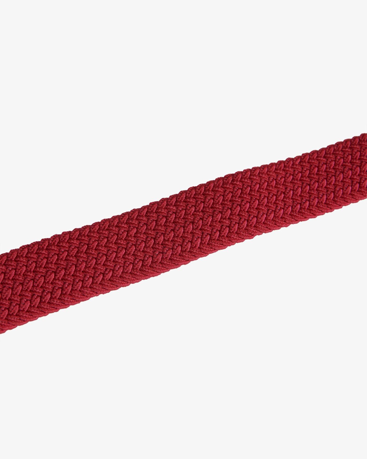 Elasticized kids belt crossed pattern