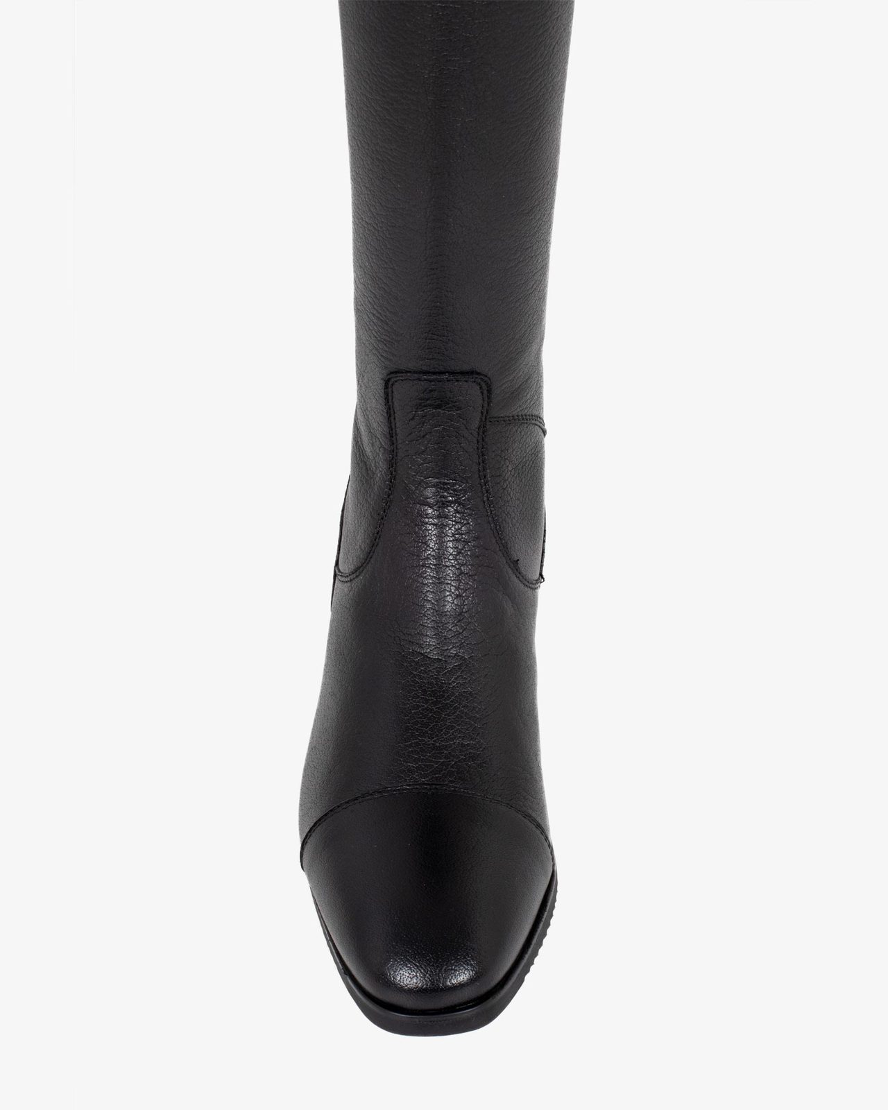 Unisex calfskin boots with rear zipper
