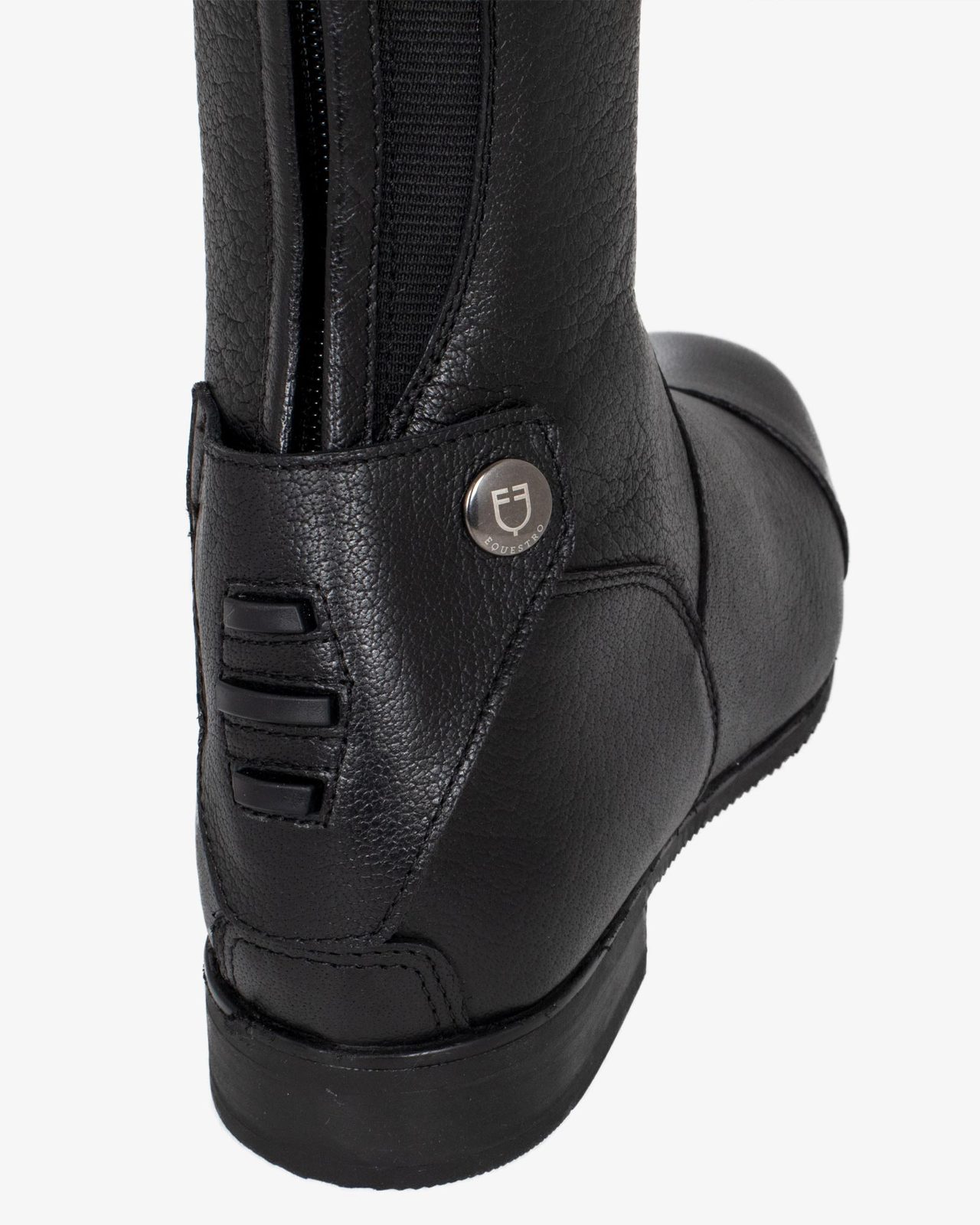 Unisex calfskin boots with rear zipper