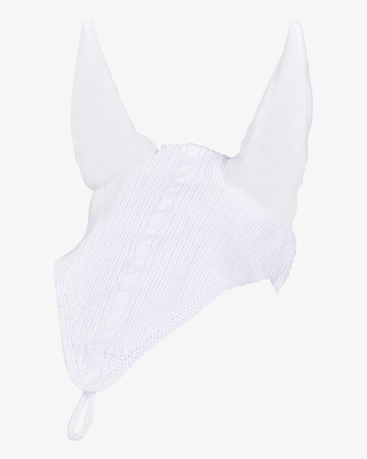 Meshing fly veil with drawstring at the noseband