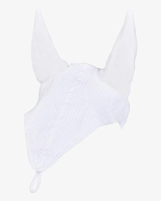 Meshing fly veil with drawstring at the noseband