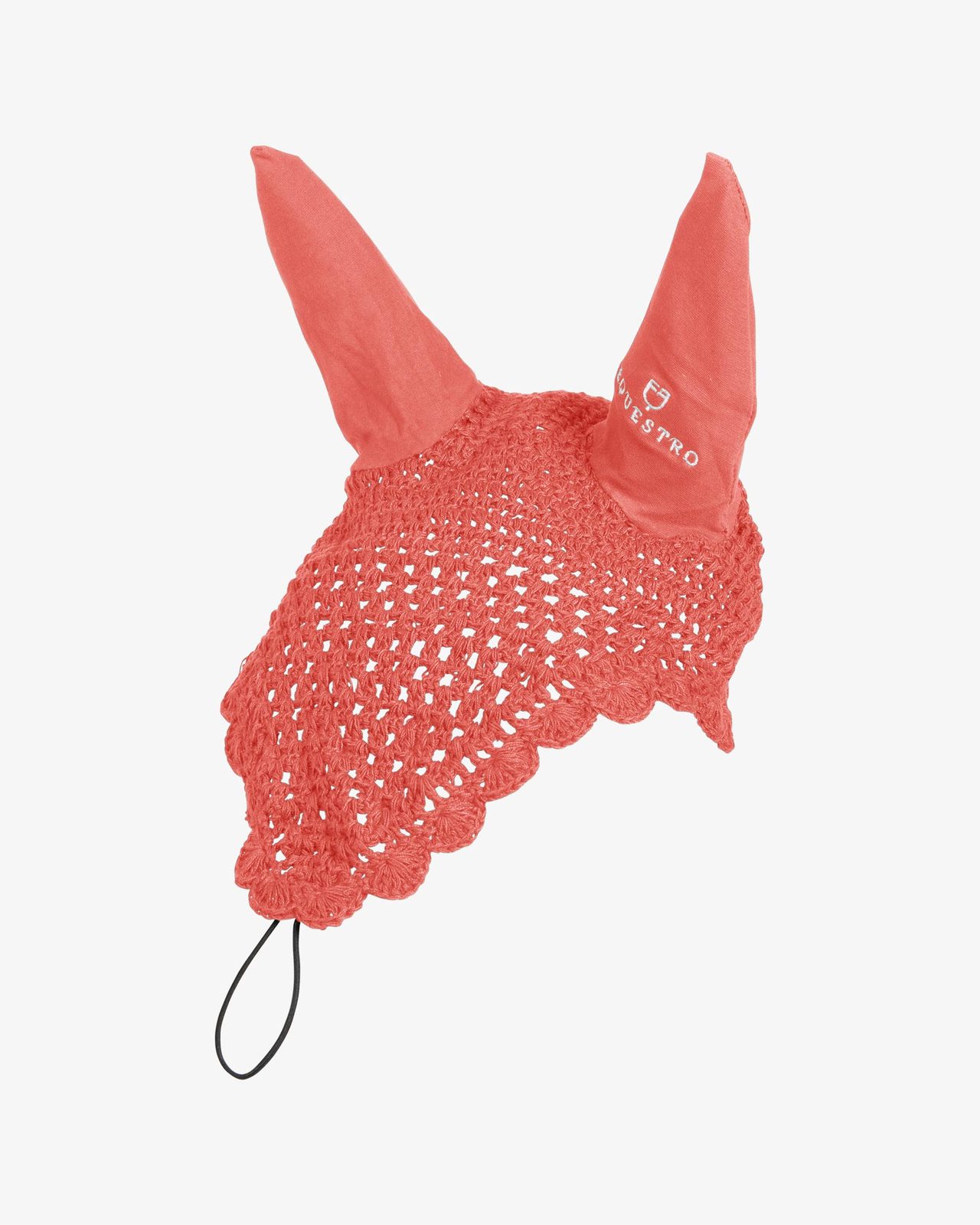 Knitted fly veil with elastic front strap