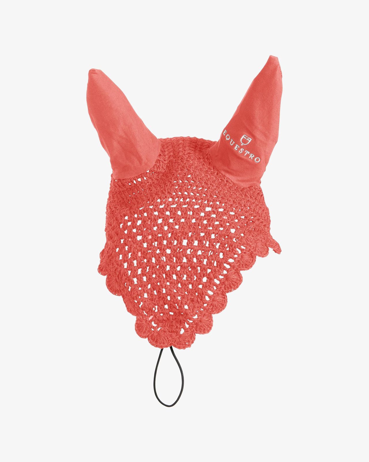 Knitted fly veil with elastic front strap