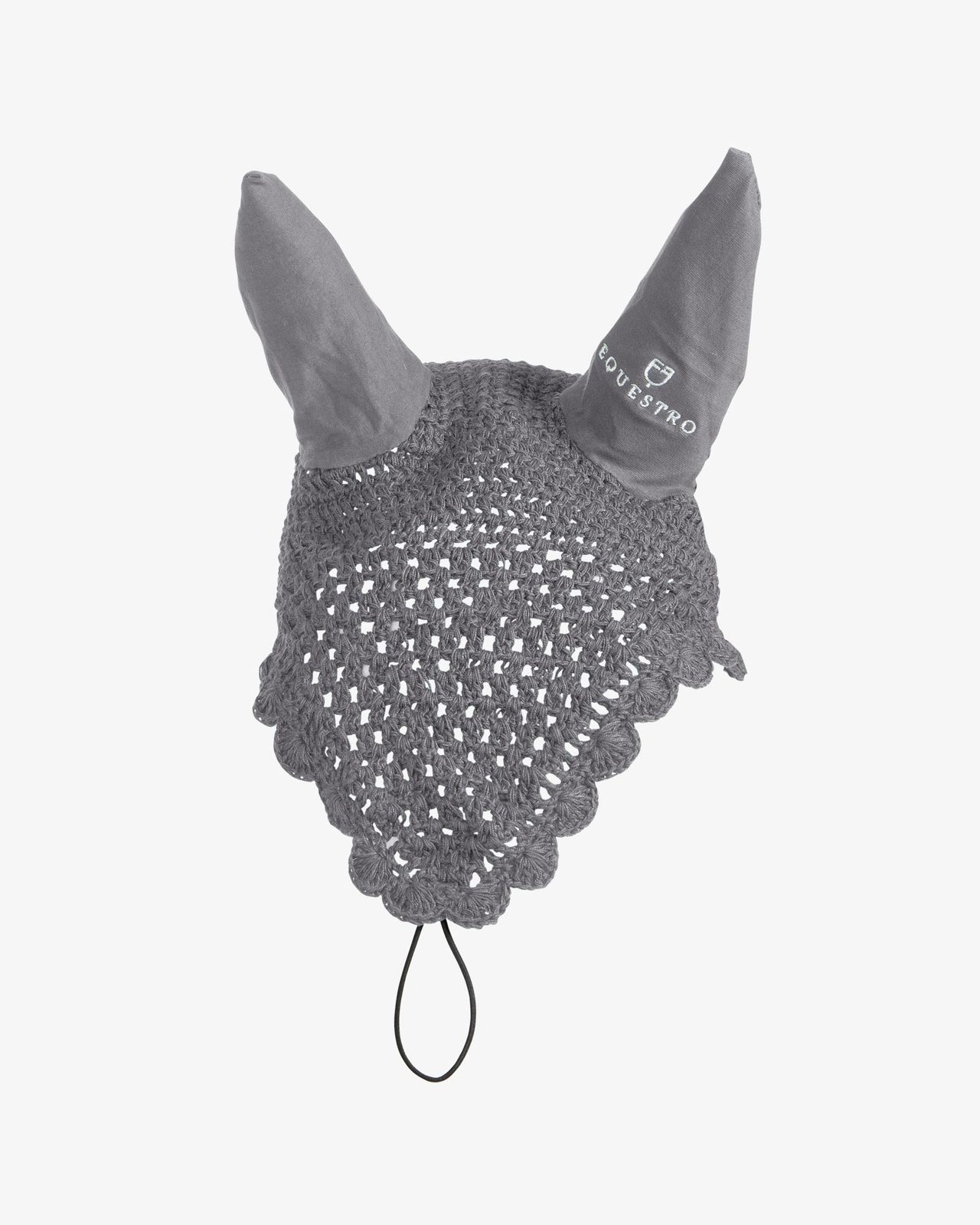Knitted fly veil with elastic front strap