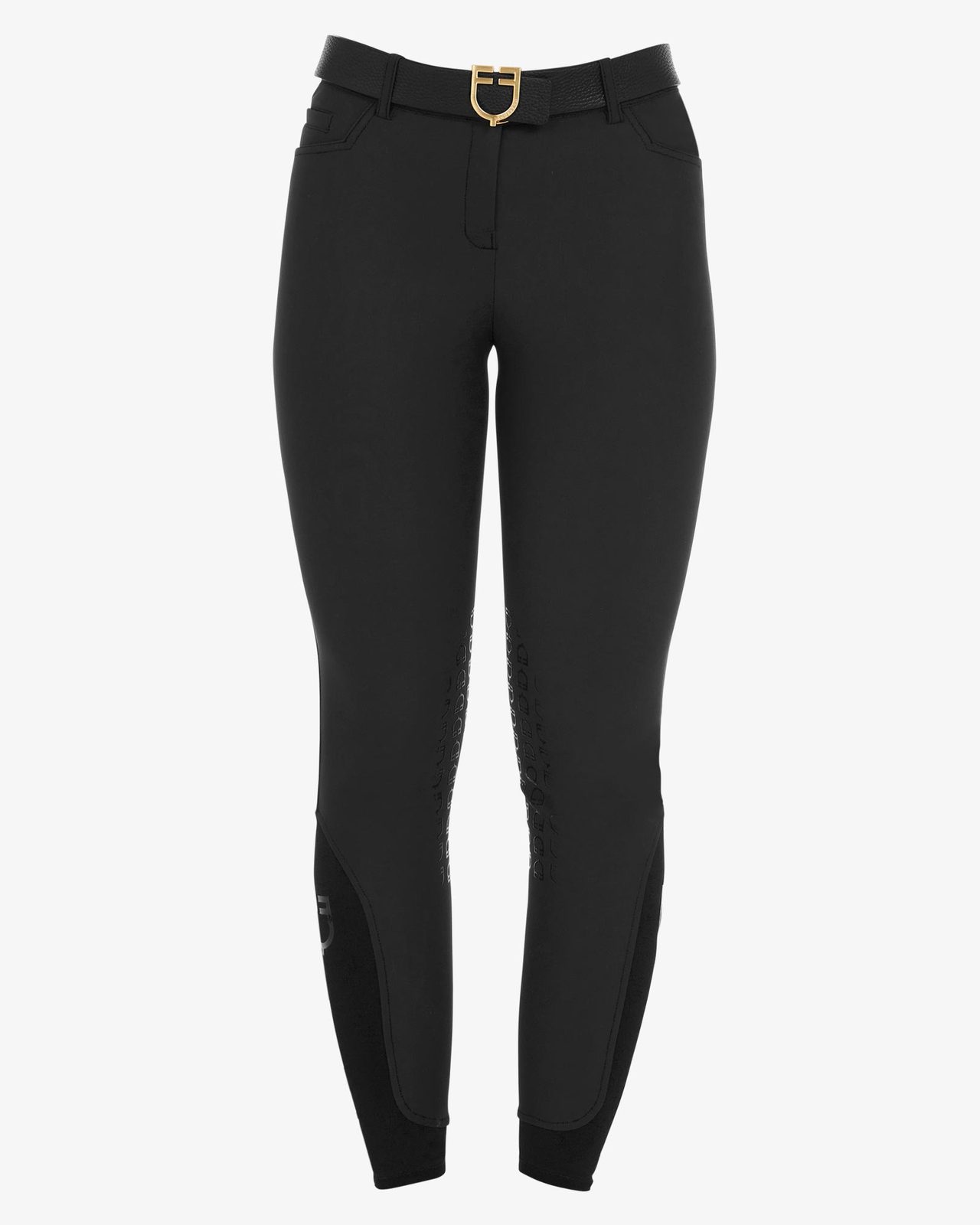 Pantaloni donna slim fit grip con logo Equestro