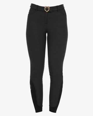 Pantaloni donna slim fit grip con logo Equestro