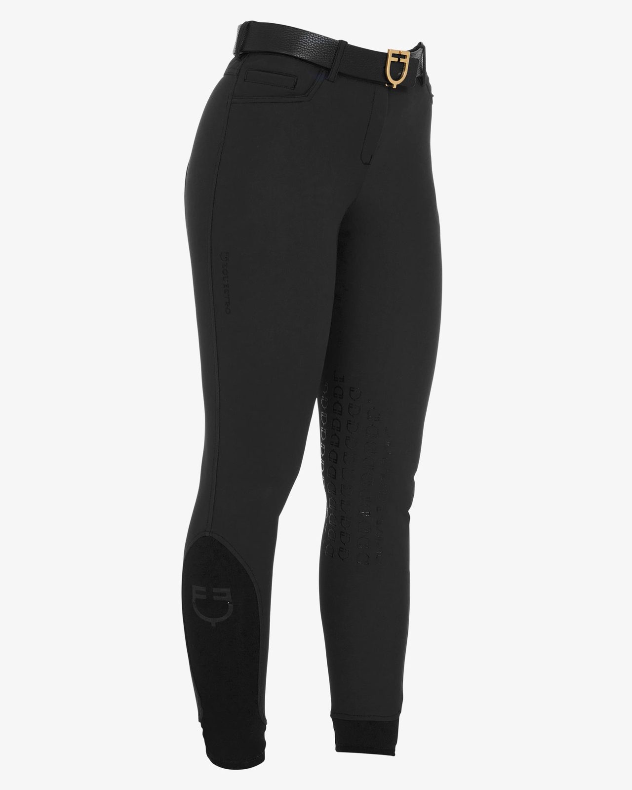 Pantaloni donna slim fit grip con logo Equestro