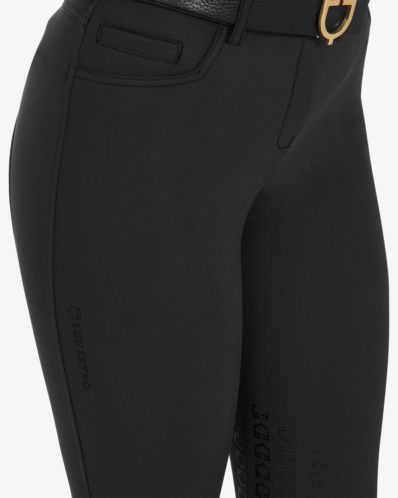 Pantaloni donna slim fit grip con logo Equestro