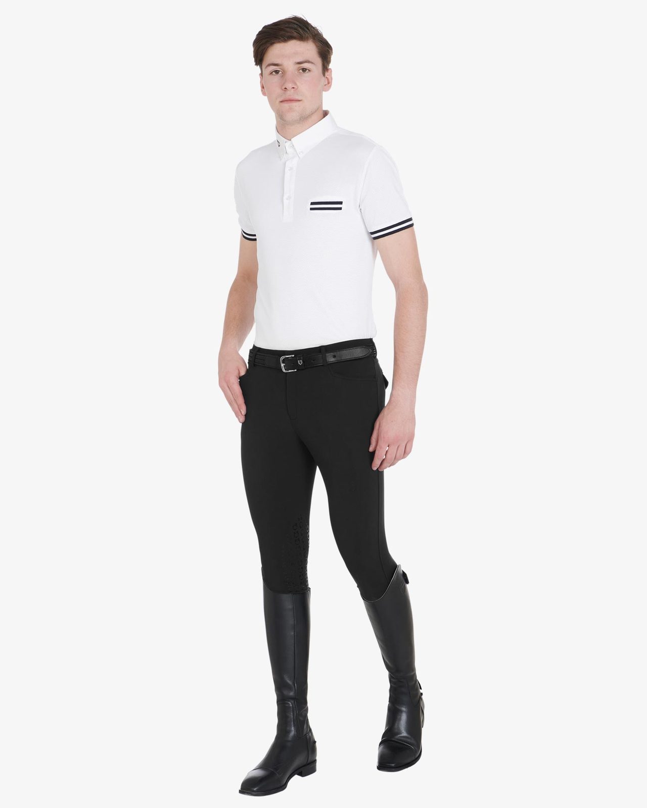 Men's slim fit grip breeches with logo