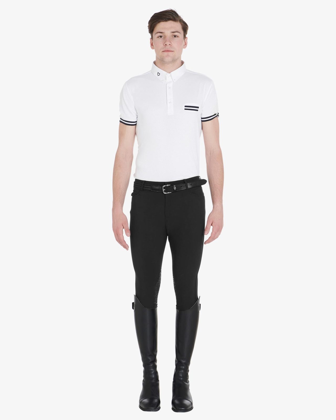 Men's slim fit grip breeches with logo