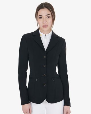 Giacca donna da concorso con logo ricamato a contrasto