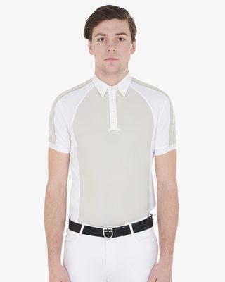 Polo uomo da concorso slim fit quattro bottoni