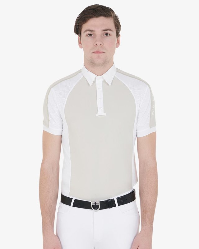 Men's slim fit competition polo shirt four buttons