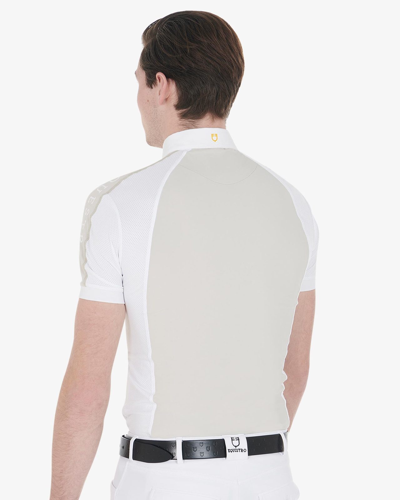 Polo uomo da concorso slim fit quattro bottoni