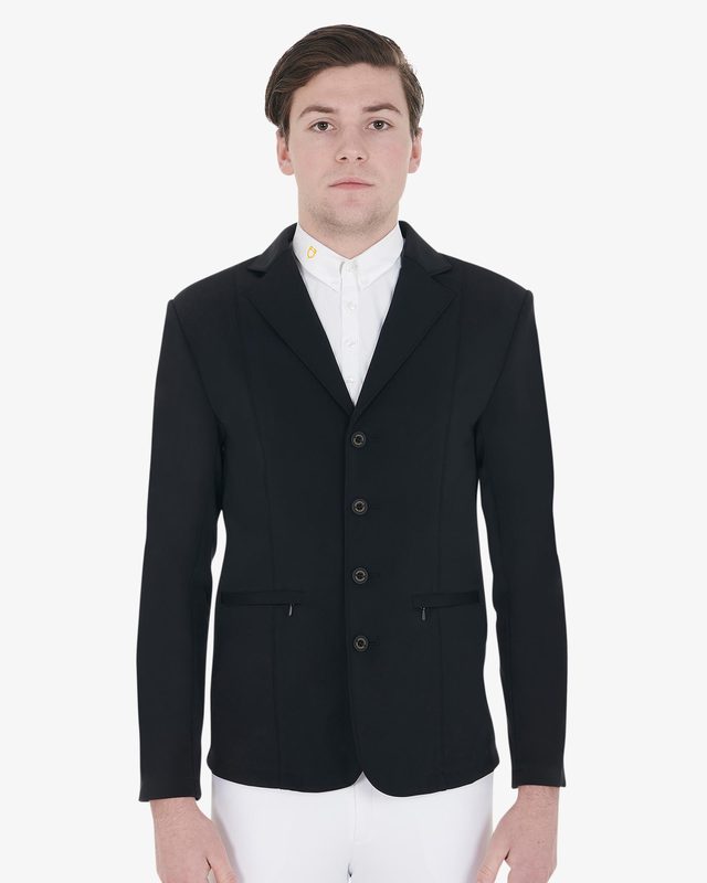 Men's competition jacket with contrasting embroidered logo