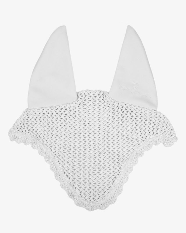 Knitted fly veil with elastic ears