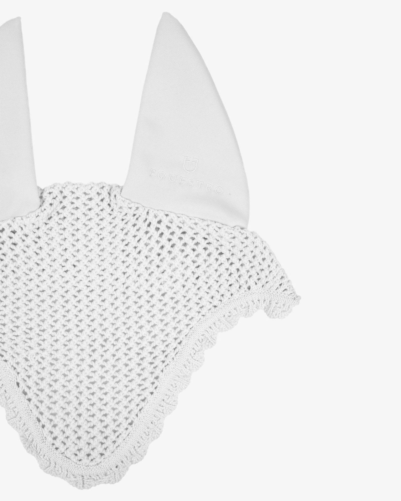 Knitted fly veil with elastic ears