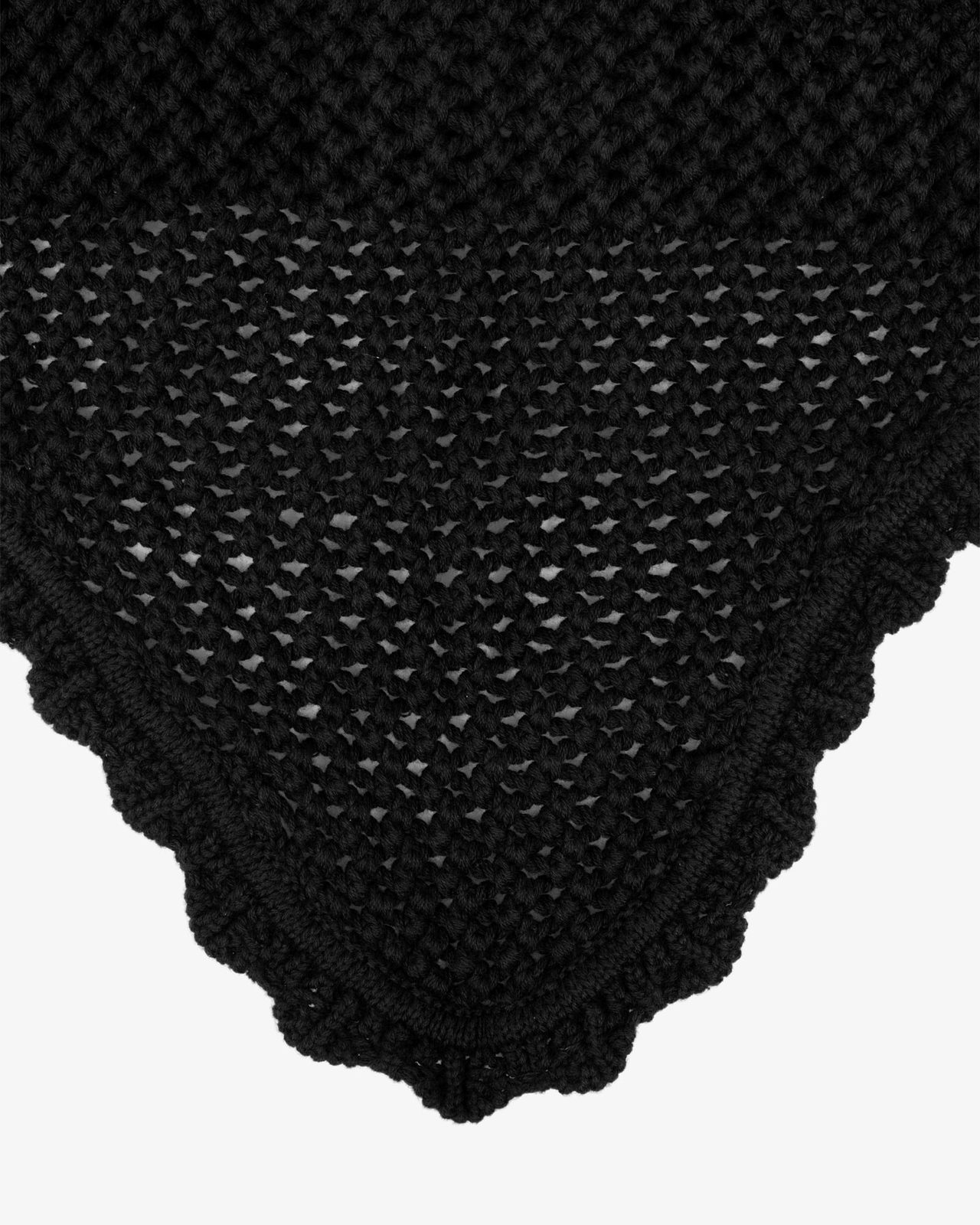 Knitted fly veil with elastic ears