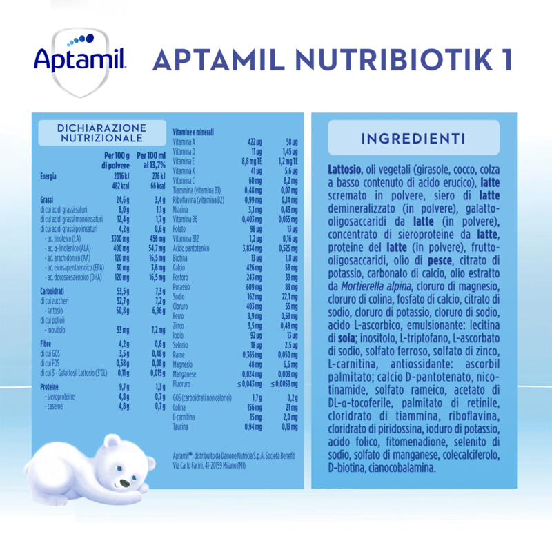 Aptamil Nutribiotik Tabs 1 Latte di partenza in Tabs pre-dosate 21