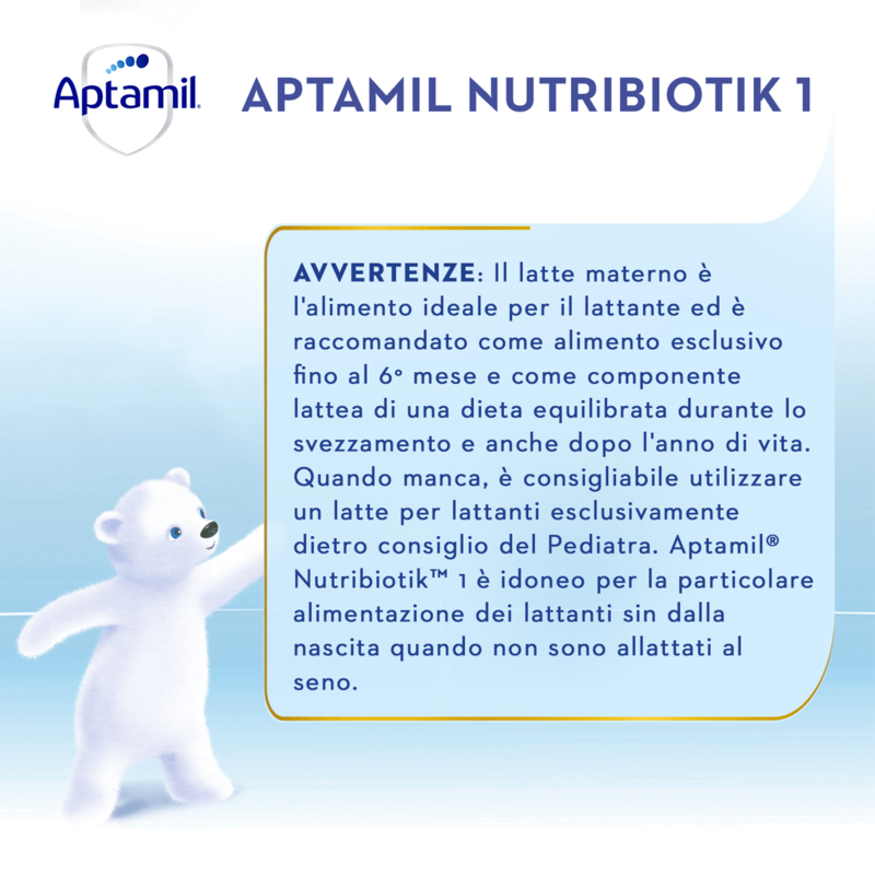 Aptamil Nutribiotik 1 Tabs Pre-Dosate Latte per Lattanti 21