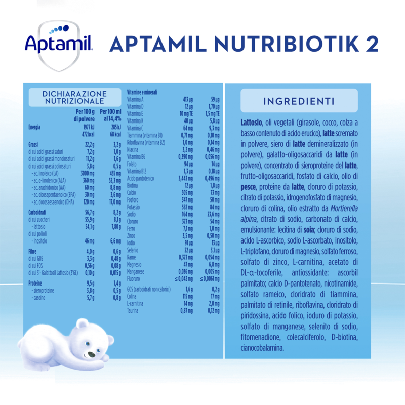 Latte proseguimento polvere - Aptamil 2 830 g