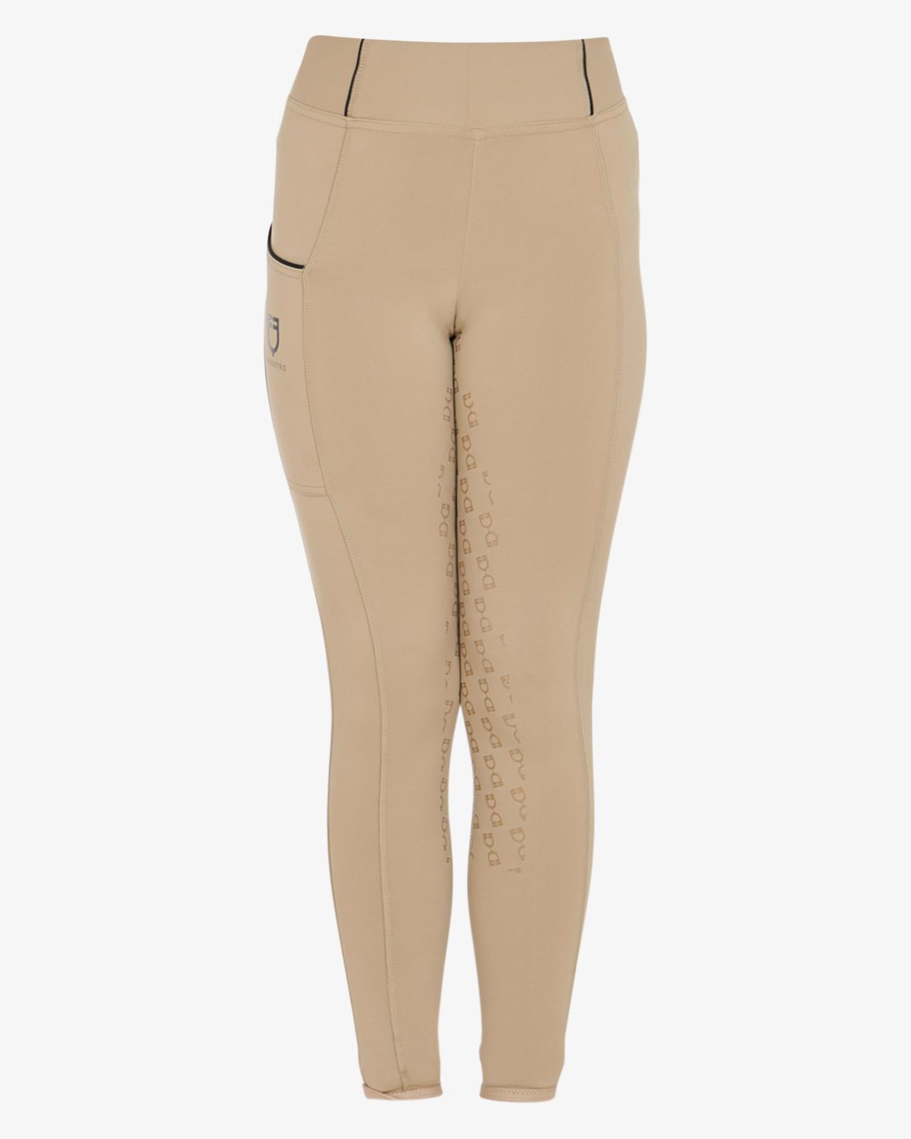 Leggins bambina slim fit grip con logo