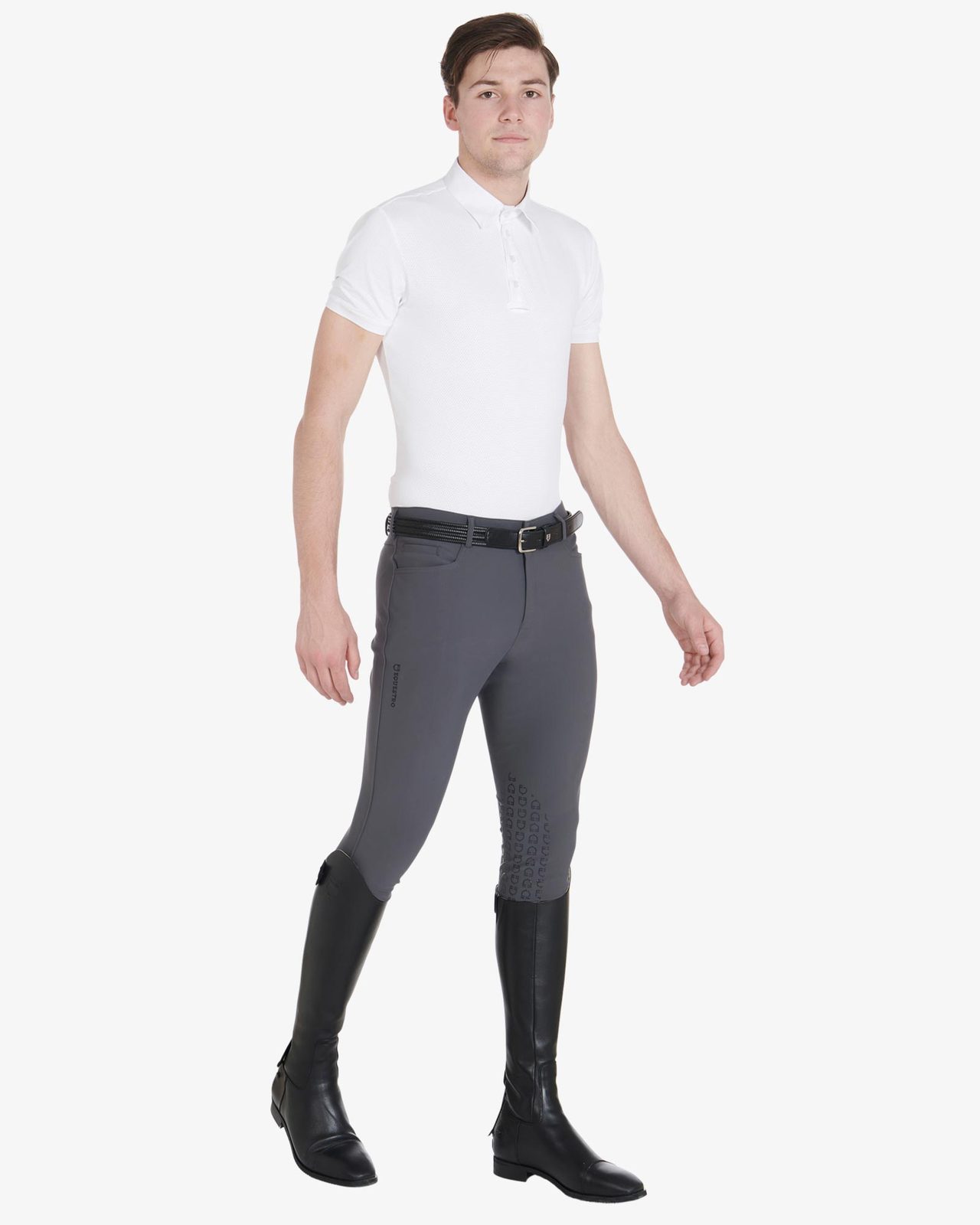 Men's slim fit grip breeches with logo