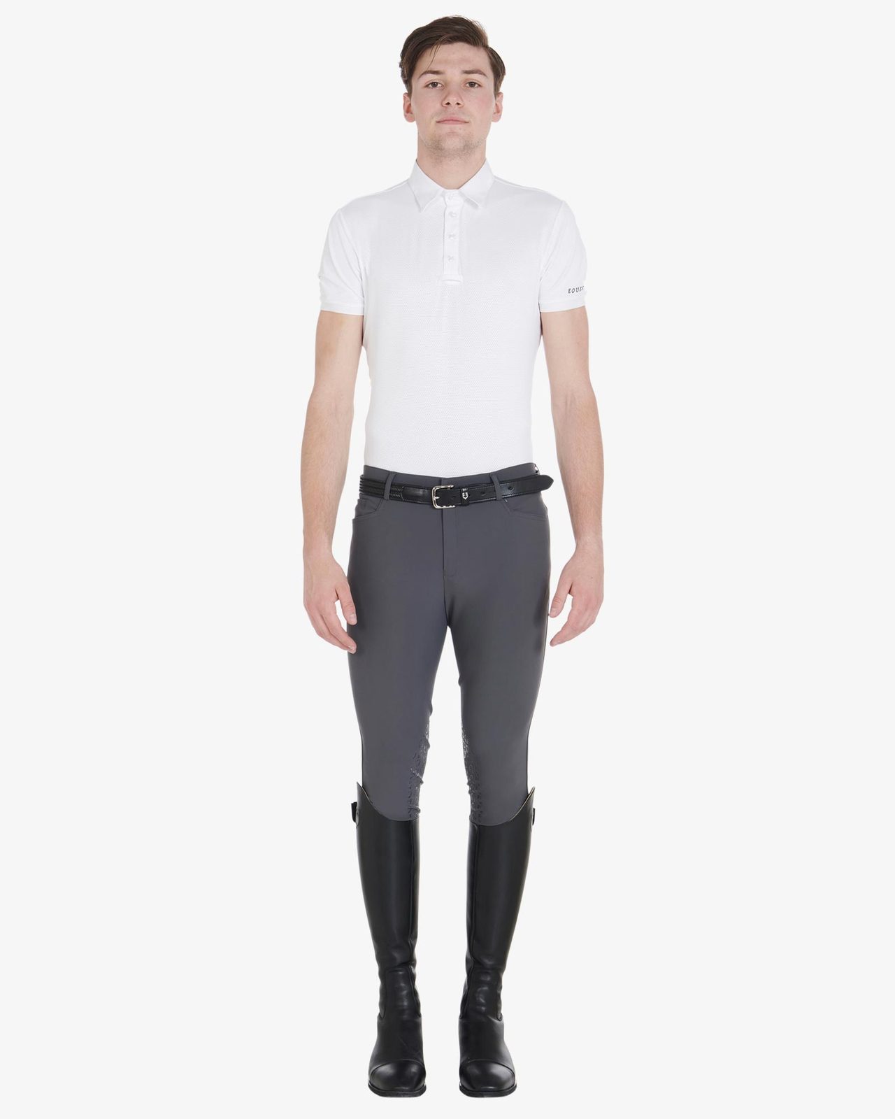Men's slim fit grip breeches with logo