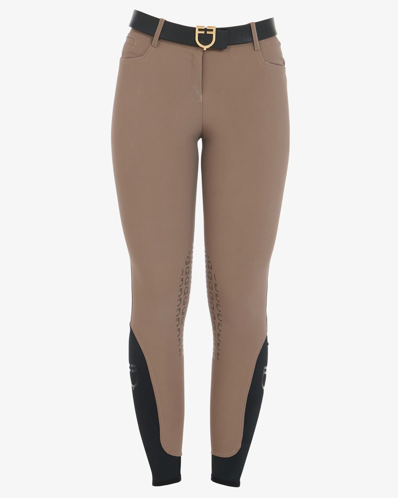 Pantaloni donna slim fit grip con logo Equestro
