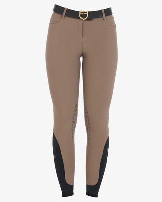 Pantaloni donna slim fit grip con logo Equestro