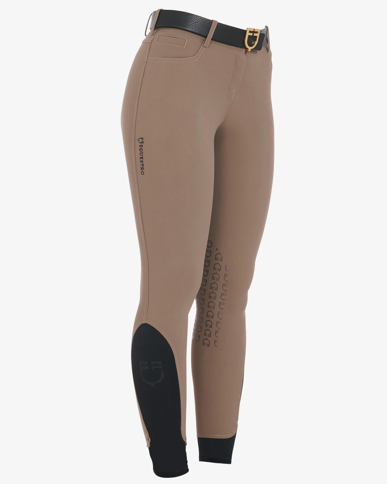 Pantaloni donna slim fit grip con logo Equestro