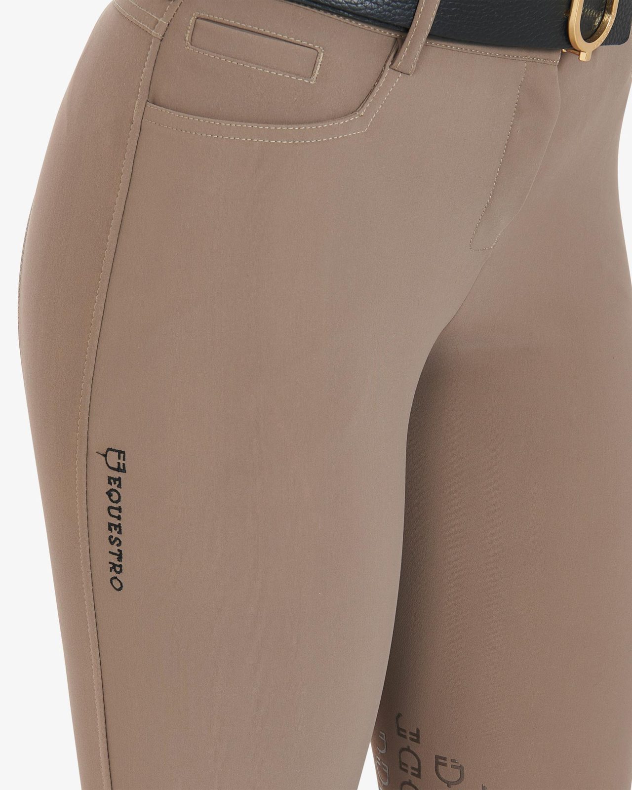 Pantaloni donna slim fit grip con logo Equestro