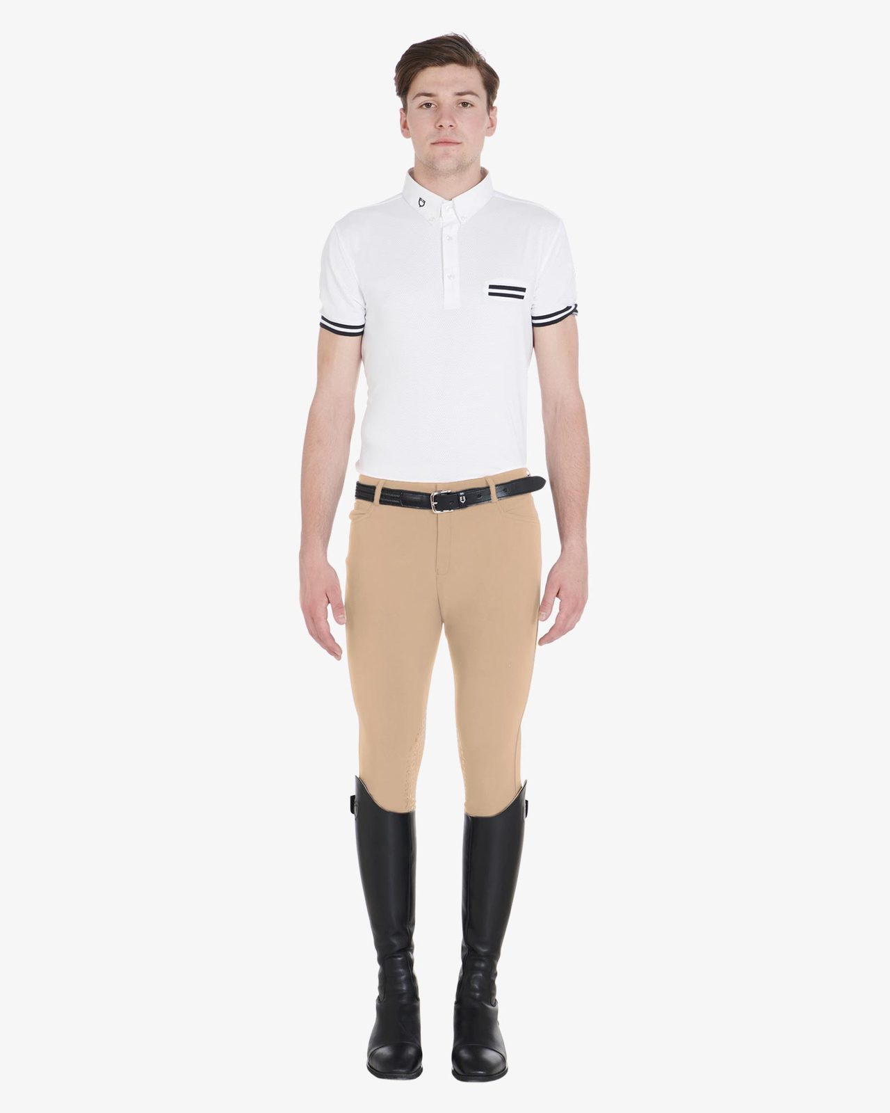 Men's slim fit grip breeches with logo